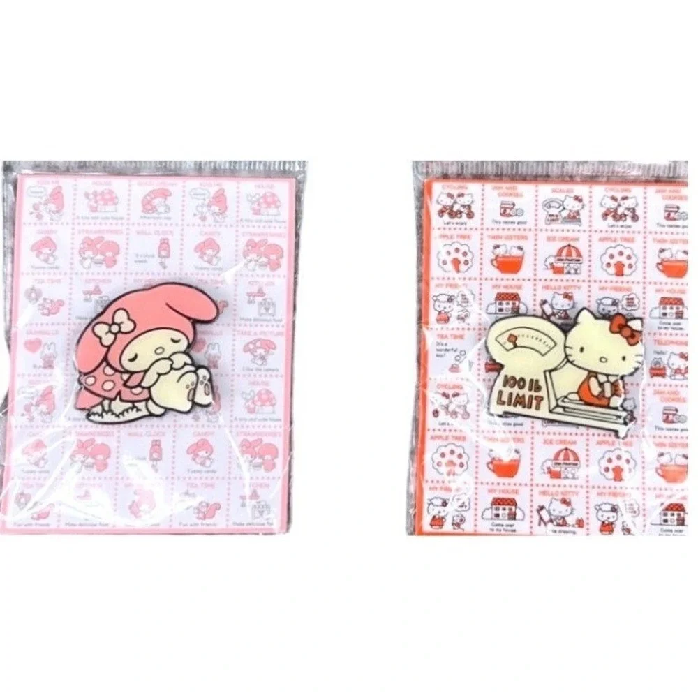 Sanrio Hello Kitty My Melody‎ Pin Set Japan Exclusive Nostalgic Pins Kawaii